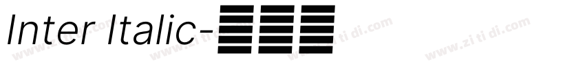 Inter Italic字体转换